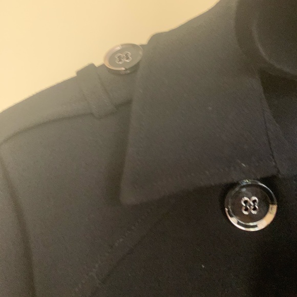 A black wool blend classic black trench - Picture 3 of 6